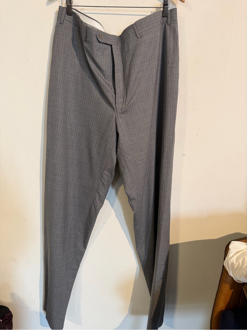 Canali Gray Pinstripe Dress Pants